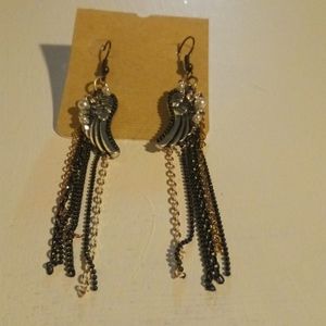Handmade angel wing earrings